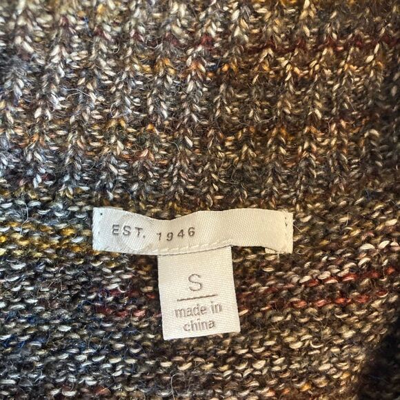 Est 1946 Brown Multicolor Knit Open Front Fringe Sweater Vest Women's Size Small - Picture 8 of 10